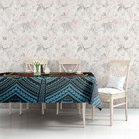Personalized Masefau American Samoa Whale Tablecloth Polynesian Tribal Pattern Tropical Hibiscus
