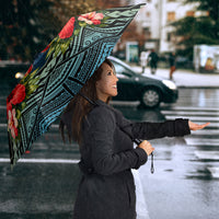Personalized Masefau American Samoa Whale Umbrella Polynesian Tribal Pattern Tropical Hibiscus