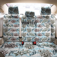 Personalized Masefau American Samoa Back Car Seat Cover Vintage Whale Hibiscus Ocean Waves