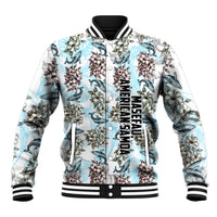 Personalized Masefau American Samoa Baseball Jacket Vintage Whale Hibiscus Ocean Waves
