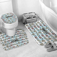 Personalized Masefau American Samoa Bathroom Set Vintage Whale Hibiscus Ocean Waves