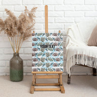 Personalized Masefau American Samoa Canvas Wall Art Vintage Whale Hibiscus Ocean Waves