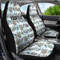 Personalized Masefau American Samoa Car Seat Cover Vintage Whale Hibiscus Ocean Waves