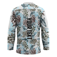 Personalized Masefau American Samoa Hockey Jersey Vintage Whale Hibiscus Ocean Waves