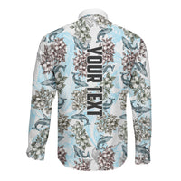 Personalized Masefau American Samoa Long Sleeve Button Shirt Vintage Whale Hibiscus Ocean Waves