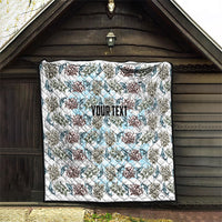 Personalized Masefau American Samoa Quilt Vintage Whale Hibiscus Ocean Waves