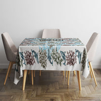 Personalized Masefau American Samoa Tablecloth Vintage Whale Hibiscus Ocean Waves