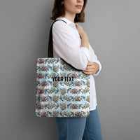 Personalized Masefau American Samoa Tote Bag Vintage Whale Hibiscus Ocean Waves