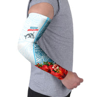 Personalized American Samoa Masefau Arm Sleeves Hibiscus Tropical Floral Whale Polynesian Tribal Pattern