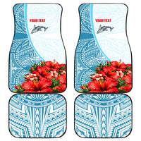 Personalized American Samoa Masefau Car Mats Hibiscus Tropical Floral Whale Polynesian Tribal Pattern