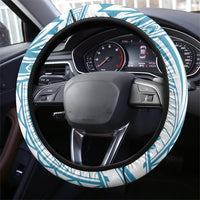 American Samoa Masefau Steering Wheel Cover Hibiscus Tropical Floral Whale Polynesian Tribal Pattern