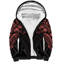 Feminine Polynesian Sherpa Hoodie Mandala Tattoo Style TS04 Unisex Black - Polynesian Pride