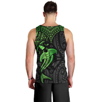 Polynesian Men Tank Top Hammerhead Shark Tribal Pattern Black Green Version TS04 - Polynesian Pride