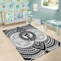 Aiga Samoa Raised Fist Area Rug Polynesian Tribal Tattoo Art Family Pride