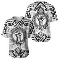 Aiga Samoa Raised Fist Baseball Jersey Polynesian Tribal Tattoo Art Family Pride