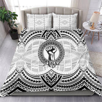 Aiga Samoa Raised Fist Bedding Set Polynesian Tribal Tattoo Art Family Pride