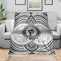 Aiga Samoa Raised Fist Blanket Polynesian Tribal Tattoo Art Family Pride
