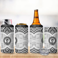 Aiga Samoa Raised Fist 4 in 1 Can Cooler Tumbler Polynesian Tribal Tattoo Art Family Pride