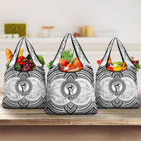 Aiga Samoa Raised Fist Grocery Bag Polynesian Tribal Tattoo Art Family Pride