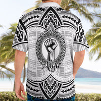 Aiga Samoa Raised Fist Hawaiian Shirt Polynesian Tribal Tattoo Art Family Pride
