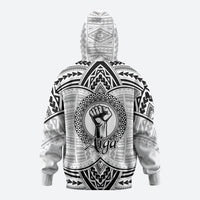 Aiga Samoa Raised Fist Hoodie Polynesian Tribal Tattoo Art Family Pride
