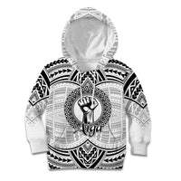 Aiga Samoa Raised Fist Kid Hoodie Polynesian Tribal Tattoo Art Family Pride