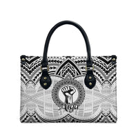 Aiga Samoa Raised Fist Leather Bag Polynesian Tribal Tattoo Art Family Pride