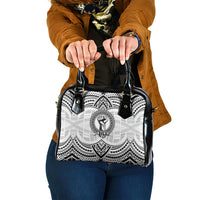 Aiga Samoa Raised Fist Shoulder Handbag Polynesian Tribal Tattoo Art Family Pride
