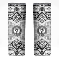 Aiga Samoa Raised Fist Skinny Tumbler Polynesian Tribal Tattoo Art Family Pride