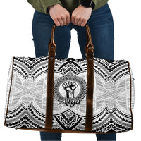 Aiga Samoa Raised Fist Travel Bag Polynesian Tribal Tattoo Art Family Pride