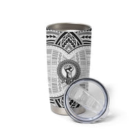 Aiga Samoa Raised Fist Tumbler Cup Polynesian Tribal Tattoo Art Family Pride