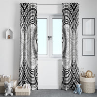 Aiga Samoa Raised Fist Window Curtain Polynesian Tribal Tattoo Art Family Pride