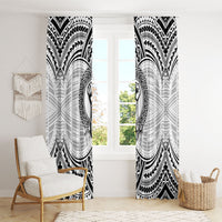 Aiga Samoa Raised Fist Window Curtain Polynesian Tribal Tattoo Art Family Pride