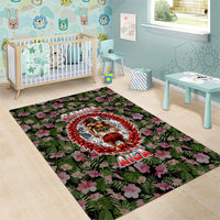 Samoa Aiga Polynesian Area Rug Tropical Floral Hibiscus Pattern Island Heritage