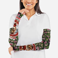 Samoa Aiga Polynesian Arm Sleeves Tropical Floral Hibiscus Pattern Island Heritage