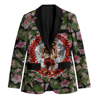 Samoa Aiga Polynesian Blazer Tropical Floral Hibiscus Pattern Island Heritage