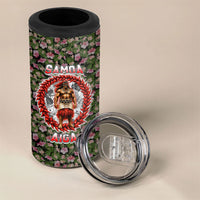 Samoa Aiga Polynesian 4 in 1 Can Cooler Tumbler Tropical Floral Hibiscus Pattern Island Heritage