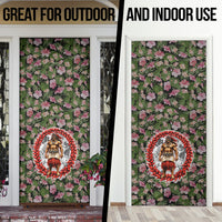 Samoa Aiga Polynesian Door Cover Tropical Floral Hibiscus Pattern Island Heritage