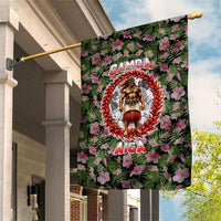 Samoa Aiga Polynesian Garden Flag Tropical Floral Hibiscus Pattern Island Heritage