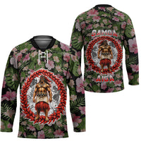 Samoa Aiga Polynesian Hockey Jersey Tropical Floral Hibiscus Pattern Island Heritage