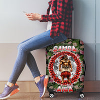 Samoa Aiga Polynesian Luggage Cover Tropical Floral Hibiscus Pattern Island Heritage