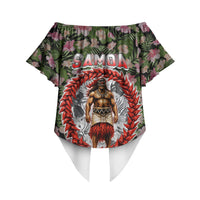 Samoa Aiga Polynesian Off Shoulder Wrap Waist Top Tropical Floral Hibiscus Pattern Island Heritage