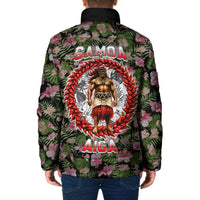 Samoa Aiga Polynesian Padded Jacket Tropical Floral Hibiscus Pattern Island Heritage