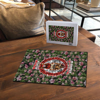 Samoa Aiga Polynesian Puzzle Tropical Floral Hibiscus Pattern Island Heritage