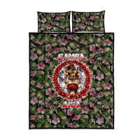 Samoa Aiga Polynesian Quilt Bed Set Tropical Floral Hibiscus Pattern Island Heritage