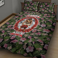 Samoa Aiga Polynesian Quilt Bed Set Tropical Floral Hibiscus Pattern Island Heritage