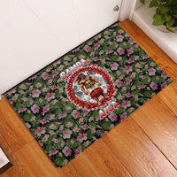 Samoa Aiga Polynesian Rubber Doormat Tropical Floral Hibiscus Pattern Island Heritage