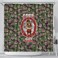 Samoa Aiga Polynesian Shower Curtain Tropical Floral Hibiscus Pattern Island Heritage