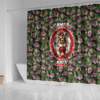 Samoa Aiga Polynesian Shower Curtain Tropical Floral Hibiscus Pattern Island Heritage