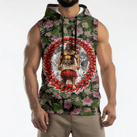 Samoa Aiga Polynesian Sleeveless Hoodie Tropical Floral Hibiscus Pattern Island Heritage